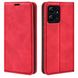 Чехол Taba Retro-Skin для Xiaomi Redmi Note 12 книжка с визитницей кожа PU красный