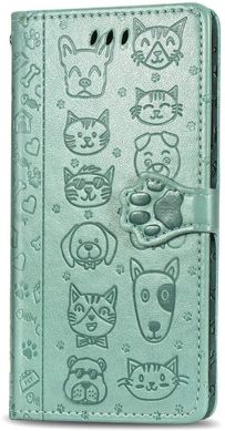 Чехол Cat and Dog для Samsung Galaxy S20 Ultra книжка кожа PU Бирюзовый