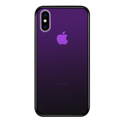 Чехол Amber-Glass для Iphone X бампер накладка градиент Purple