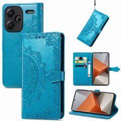 Чехол Vintage для Xiaomi Redmi Note 13 Pro Plus 5G книжка кожа PU с визитницей голубой