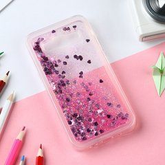 Чехол Glitter для Samsung G530 / G531 / Galaxy Grand Prime бампер Жидкий блеск сердце Розовый УЦЕНКА