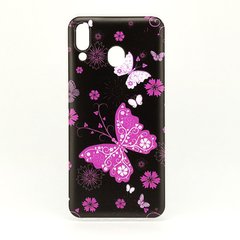 Чехол Print для Samsung Galaxy M20 силиконовый бампер Butterflies Pink