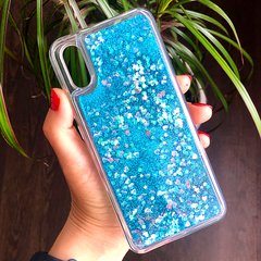 Чехол Glitter для Xiaomi Redmi 9A бампер силиконовый аквариум Синий