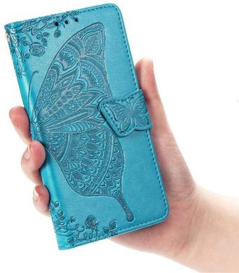Чехол Butterfly для Samsung A50 2019 / A505F книжка кожа PU голубой