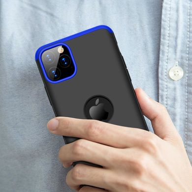 Чехол GKK 360 для Iphone 11 Pro Бампер оригинальный с вырезом Black-Blue