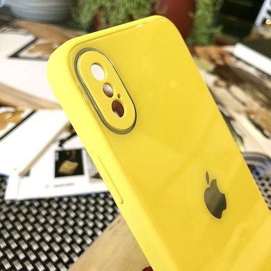 Чохол Color-Glass для Iphone XS Max бампер із захистом камер Yellow