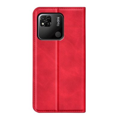 Чехол Taba Retro-Skin для Xiaomi Redmi 10C книжка кожа PU с визитницей красный