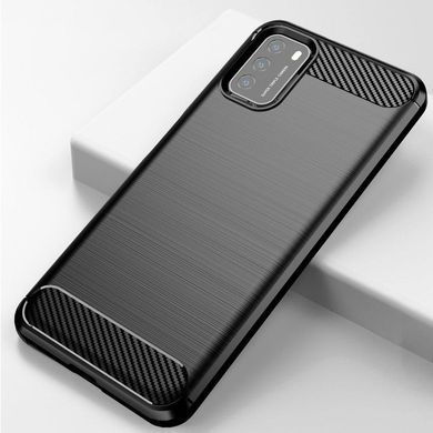 Чехол Carbon для Xiaomi Poco M3 бампер оригинальный Black
