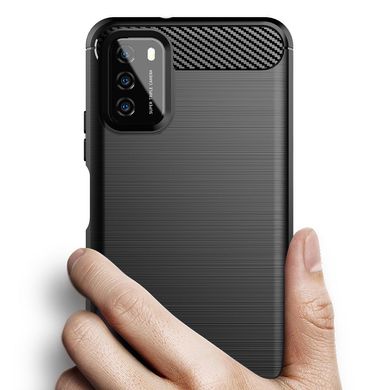 Чохол Carbon для Xiaomi Poco M3 бампер оригінальний Black