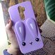Чохол Funny-Bunny для Xiaomi Redmi Note 8 Pro бампер гумовий заєць Бузковий