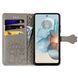Чехол Embossed Cat and Dog для Motorola Moto G04s книжка кожа PU с визитницей серый