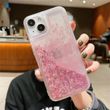 Чохол Glitter для Iphone 14 бампер рідкий блиск рожевий