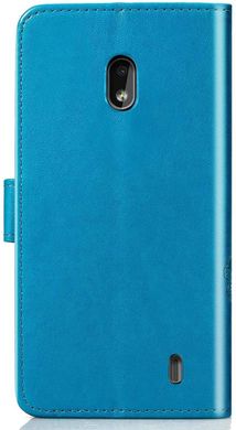 Чехол Clover для Nokia 2.2 книжка с визитницей кожа PU голубой