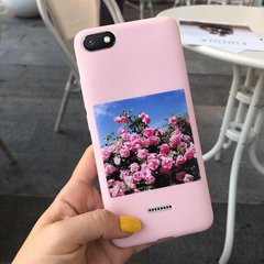 Чохол Style для Xiaomi Redmi 6A Бампер силіконовий Рожевий Roses