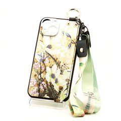 Чехол Lanyard для Iphone 13 бампер с ремешком Beige