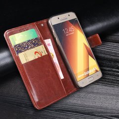 Чехол Idewei для Samsung Galaxy A5 2017 A520 книжка кожа PU коричневый