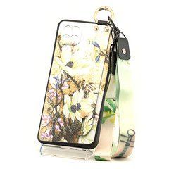 Чохол Lanyard для Samsung Galaxy M12 2021 / M127 бампер з ремінцем Beige