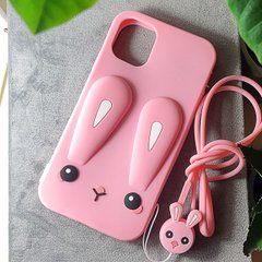Чехол Funny-Bunny для Iphone 11 Pro Max бампер резиновый заяц Розовый