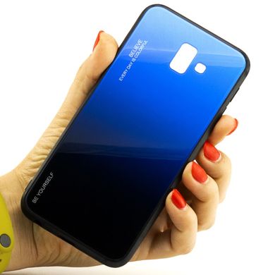 Чехол Gradient для Samsung J6 Plus / J610 бампер накладка Blue-Black