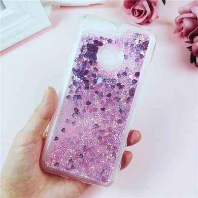 Чехол Glitter для Huawei P Smart 2018 / FIG-LX1 / FIG-LA1 Бампер Жидкий блеск Розовый УЦЕНКА