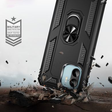 Чехол Shield для Xiaomi Redmi A2 Plus бампер противоударный с подставкой Black