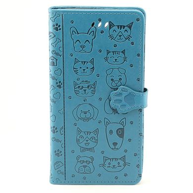 Чехол Cat and Dog для Samsung Galaxy S20 Ultra книжка кожа PU Голубой