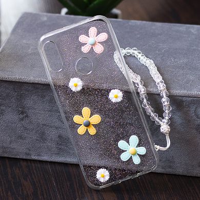 Чехол Camomile для Huawei Y6 2019 бампер накладка Прозрачный с ремешком