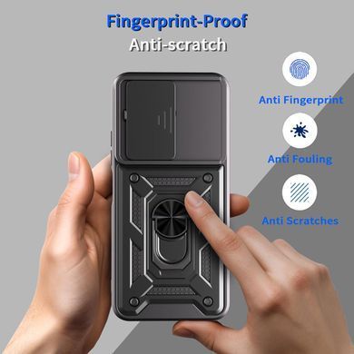 Чехол Hide Shield для Xiaomi Redmi 15C EU Version 173 mm бампер противоударный с подставкой кольцом Black
