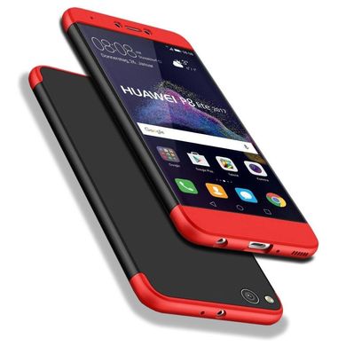Чехол GKK 360 для Huawei P8 lite 2017 / P9 lite 2017 бампер оригинальный Black-Red