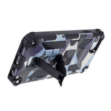 Чехол Military Shield для Iphone 6 Plus / Iphone 6s Plus бампер противоударный с подставкой Navy-Blue
