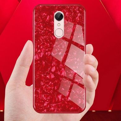Чехол Marble для Xiaomi Redmi 5 Plus бампер мраморный оригинальный 5.99 Red