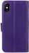 Чехол Clover для Iphone XS книжка с узором кожа PU фиолетовый