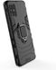 Чехол Iron Ring для Samsung Galaxy A51 2020 / A515 противоударный бампер с подставкой Black