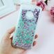 Чехол Glitter для Huawei Y6 Prime 2018 (5.7") Бампер Жидкий блеск Бирюзовый