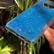 Чехол Glitter для Xiaomi Poco X3 / X3 Pro бампер жидкий блеск Синий